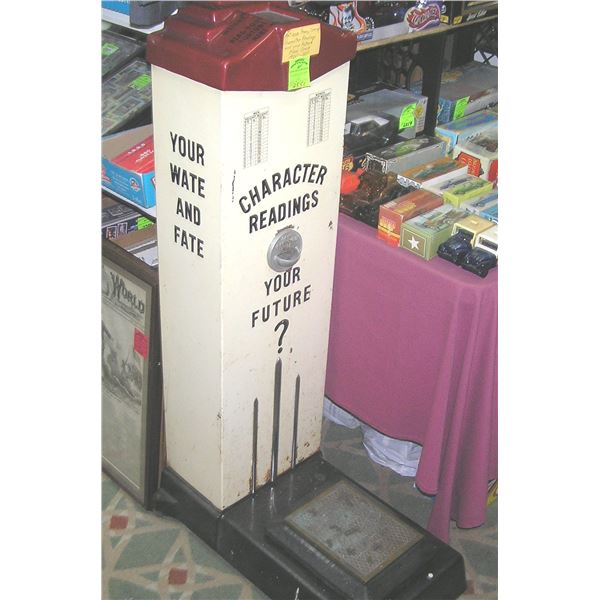 Antique fortune telling penny scale