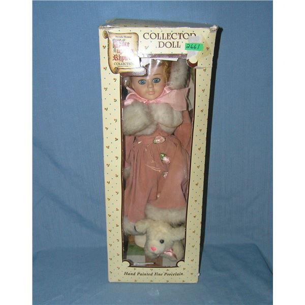 Porcelain Mary had a Little Lamb doll and lamb