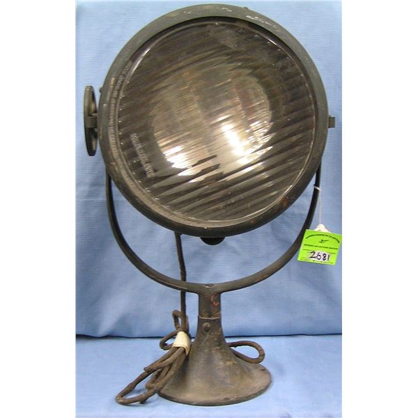 Antique search light by Carlyle and Finch