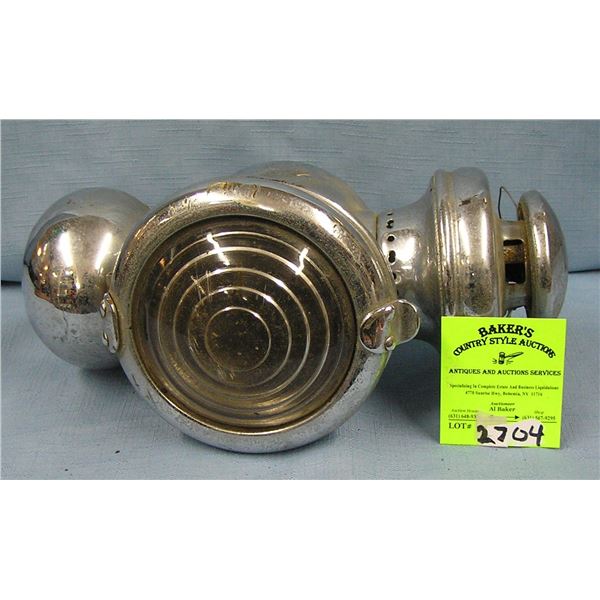 Antique coach lantern signed Brown Company