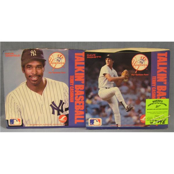 Pair of vintage sports 45 rpm records