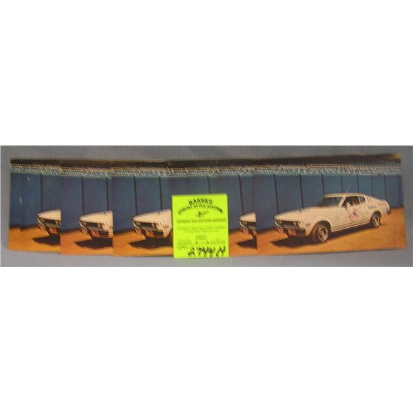 NY Yankees 1977 bull pen car photo postcards