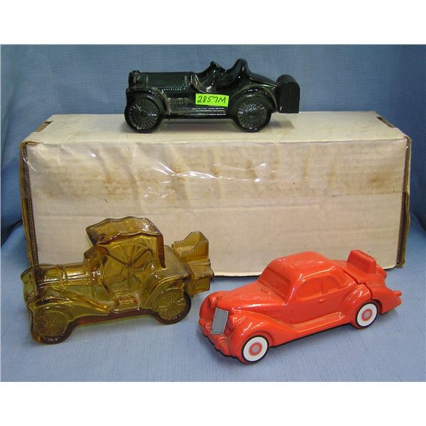 Group of 3 classic Avon figural automobiles