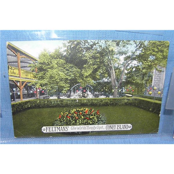 Group of 3 early Coney Island souvenir post cards