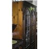 Image 1 : Large two door walnut illuminated china cabinet