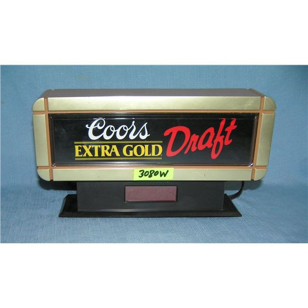 Vintage Coors illuminated clock display sign
