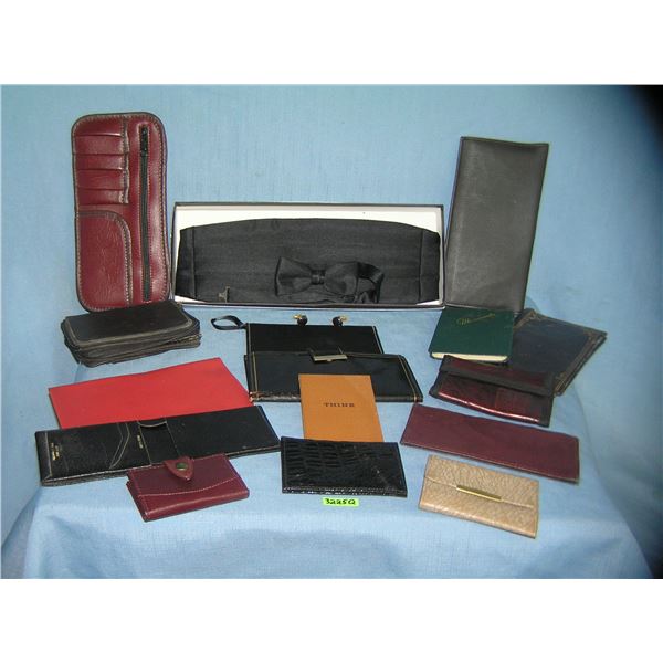 collection of vintage leather goods