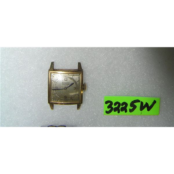 Gruen gold plated very thin men's wrist watch