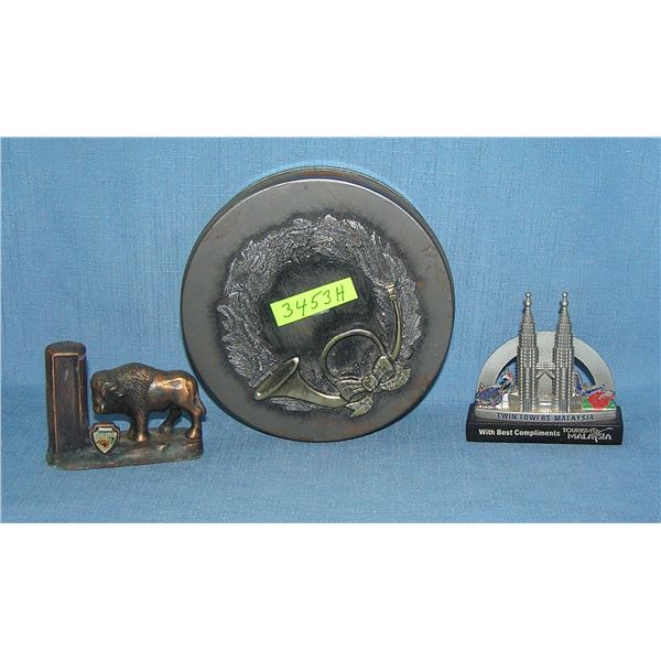 Group of cast metal souvenirs