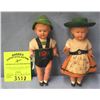 Image 1 : Pair of early celluloid Bavarian dolls