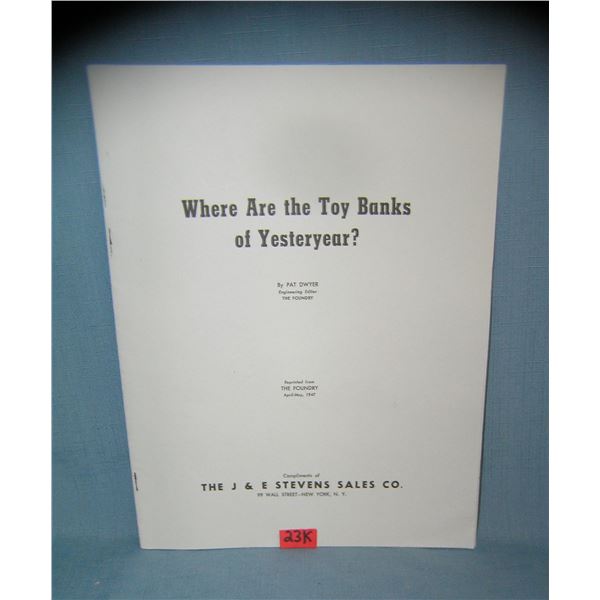 Where are the Toy Banks of Yesteryear? bank booklet