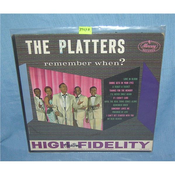 The Platters Remember When 33 rpm record