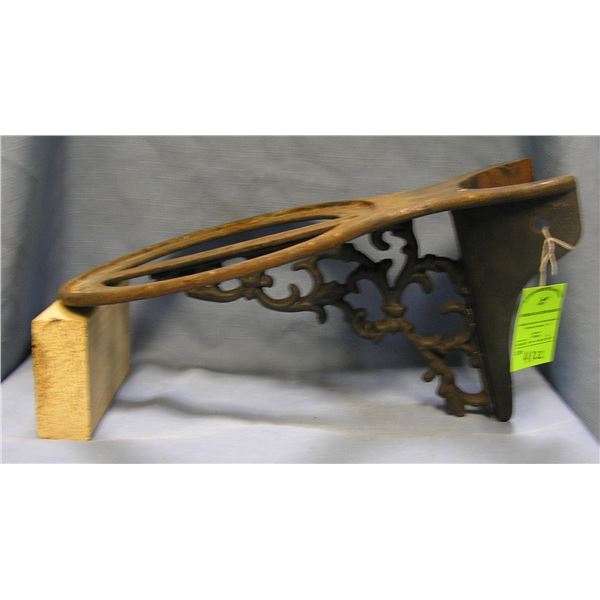 Antique cast iron fire bucket holder