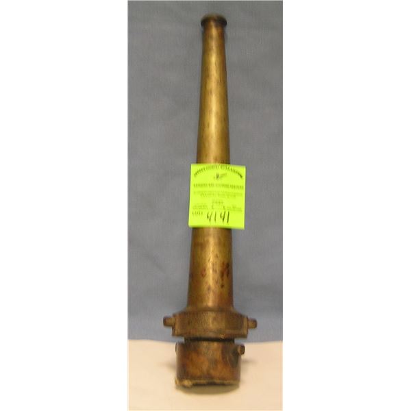 Antique solid brass fire nozzle