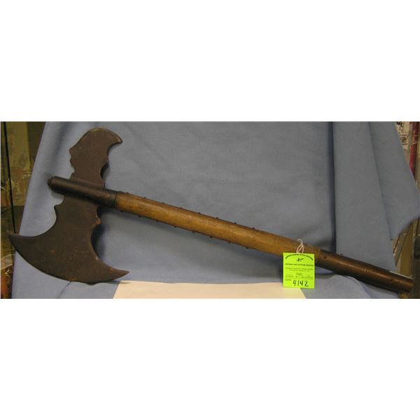 Antique Viking style fire department broad axe