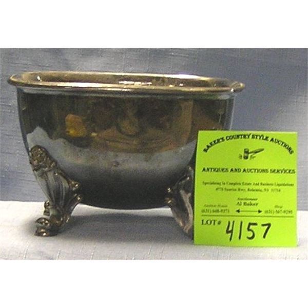 Antique silver plated footed bowl