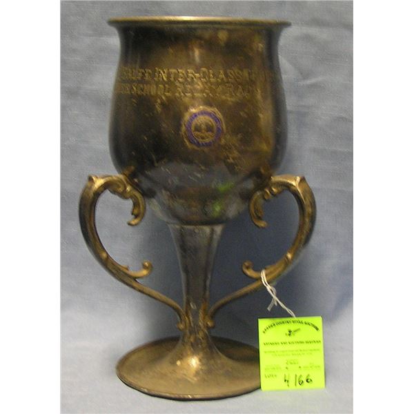 Antique silver plated presentation trophy