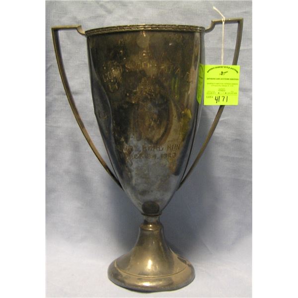 Antique silver plated presentation trophy