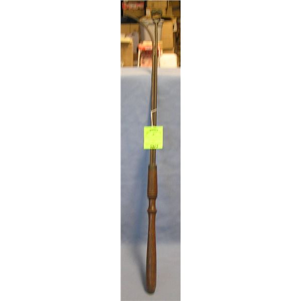 Antique brass and wood street lamp lighter