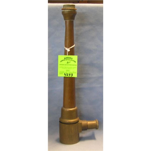 Antique solid brass fire department nozzle