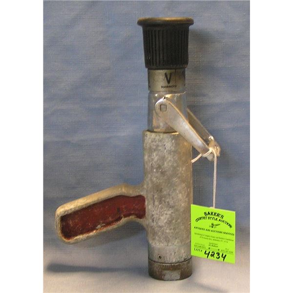 Vintage brass and aluminum fire nozzle by Imperial