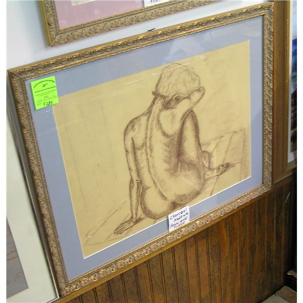 Charcoal nude art work