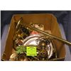 Image 1 : Large box full of vintage silverplate and brassware