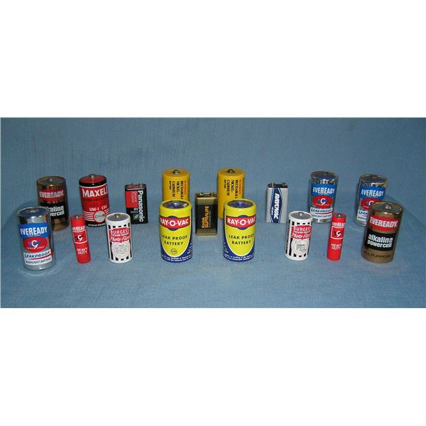 Collection of vintage batteries