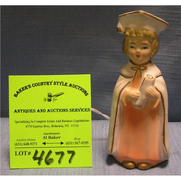 Vintage hand painted graduation day figurine