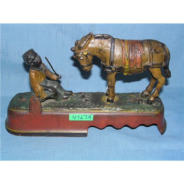 Aways did spise a mule original cast iron mechanical bank