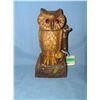 Image 1 : Owl Turns Head cast iron mechanical bank circa 1950s