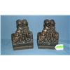 Image 1 : Heavy cast metal Jack and Jill figural bookend