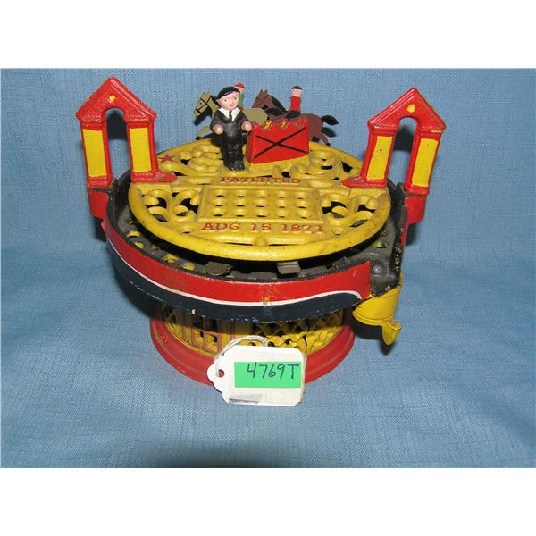 Horse Race cast iron mechanical bank