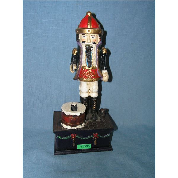Nut Cracker figural cast iron mechanical bank