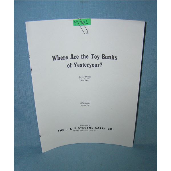 Where are the toy banks of yesteryear? J&E Stevens sales catalog