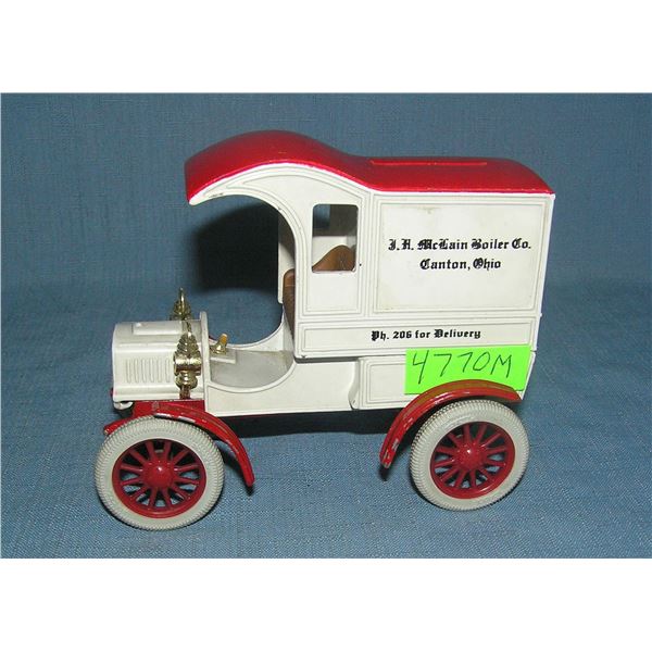 Weil McLain boiler company all cast metal truck bank