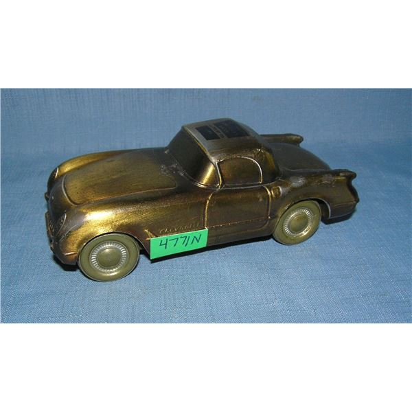 1953 Chevy Corvette all cast metal car bank