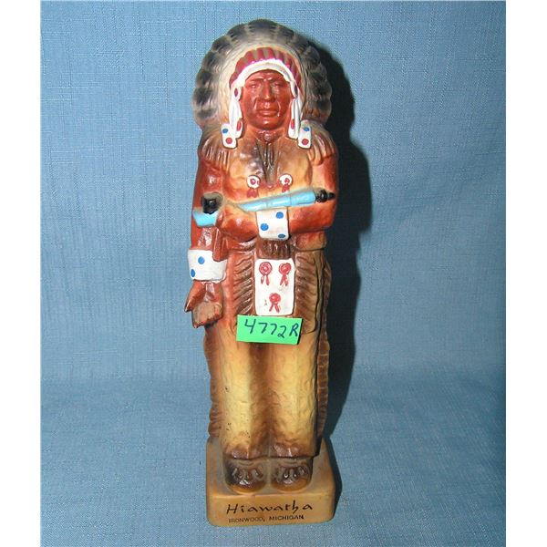 Hand painted Hiawatha indian chief bank