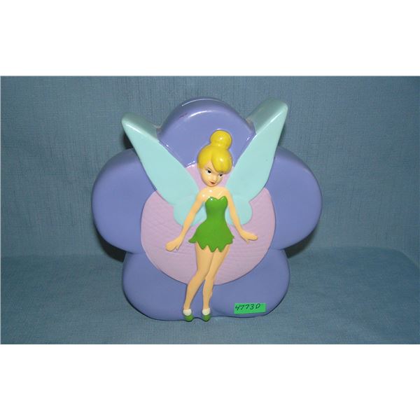 Disney's Tinkerbell ceramic bank hand painted