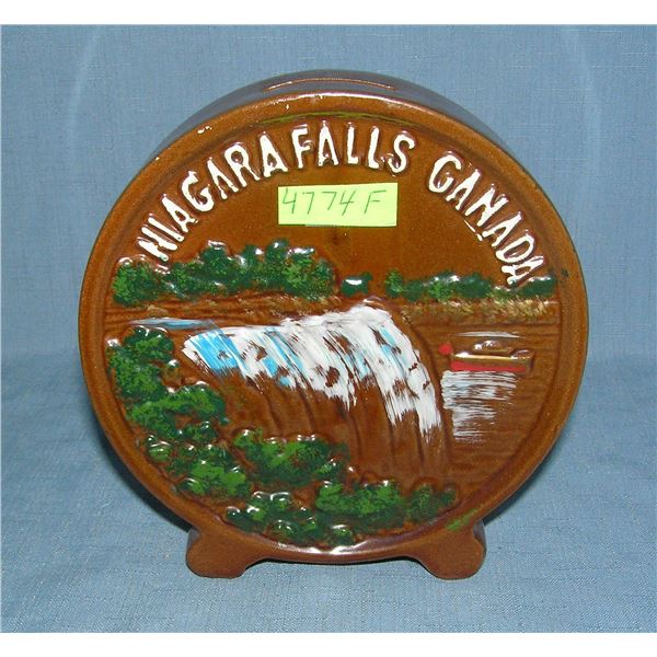 Niagra Falls double sided porcelain souvenir bank