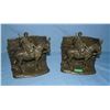 Image 1 : Pair of signed bronze Arabian figures riding a donkey