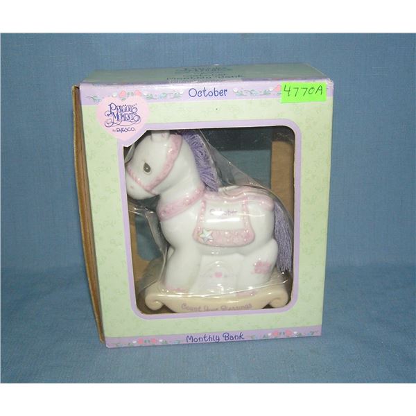 Porcelain Precious Moments Rock Hole Bank