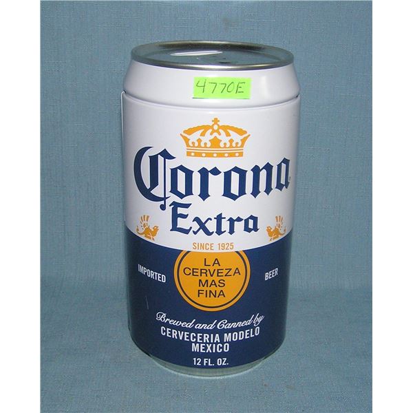 Corona extra all metal can promotional advertising bank