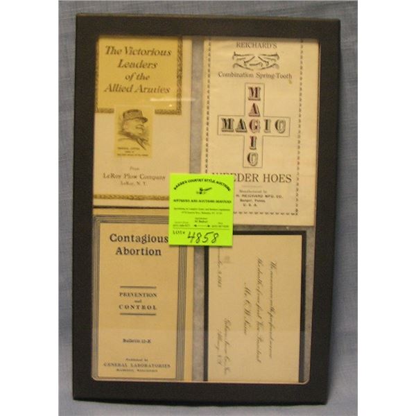 Group of antique advertising brochures
