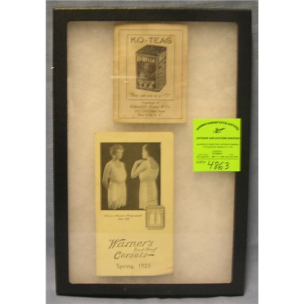 Pair of antique advertising brochures