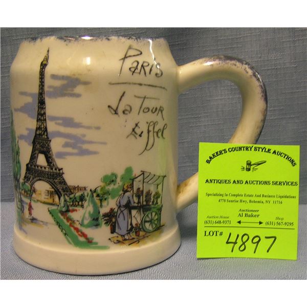 Early Paris France double sided shaving mug
