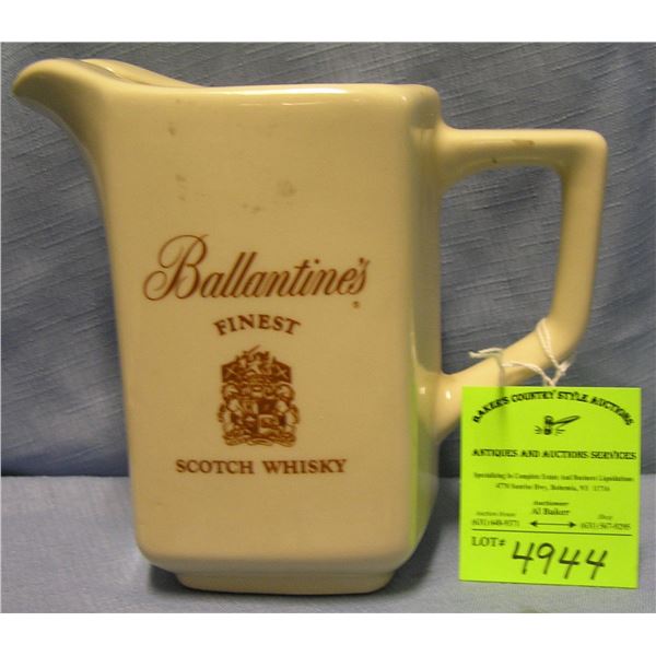 Ballentine scotch whiskey water pitcher
