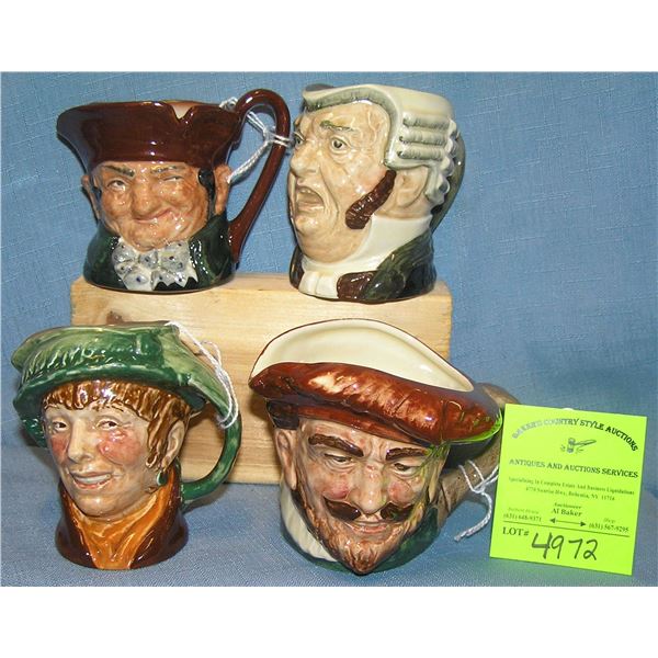 Group of Four vintage Royal Dalton character mugs