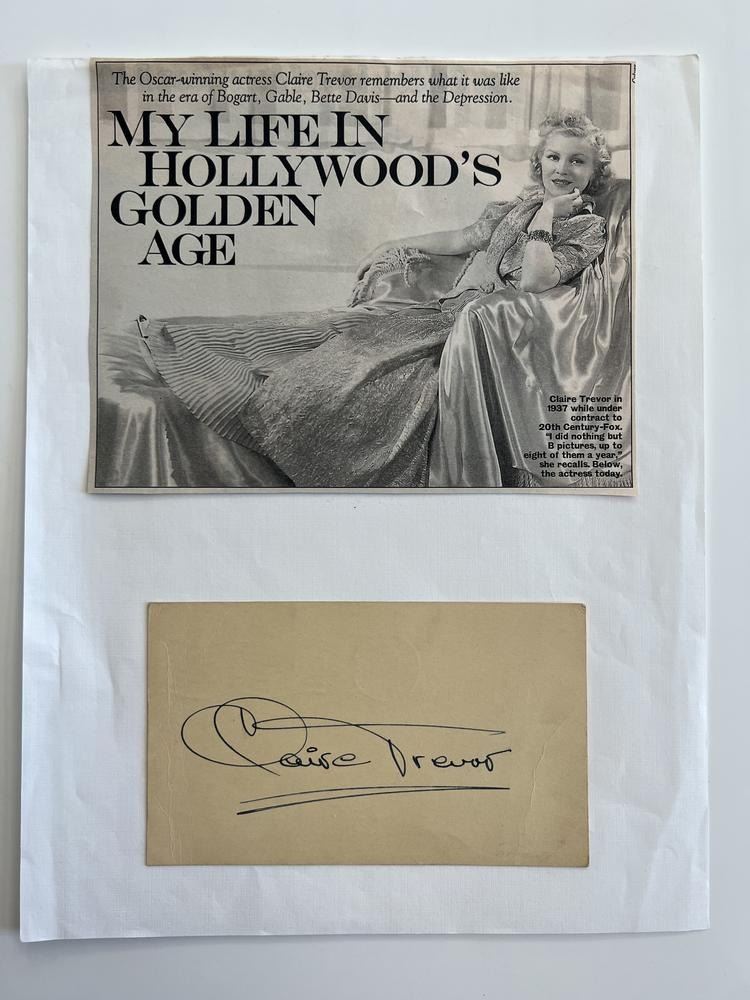 Key Largo Claire Trevor original signature with photo
