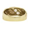 Image 3 : Vintage Men's 10K Rosy Yellow Gold .50 ctw Diamond Textured & Polished Band Ring